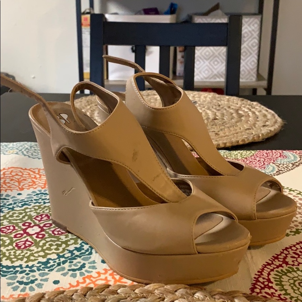 BP Beautiful Nude Wedges